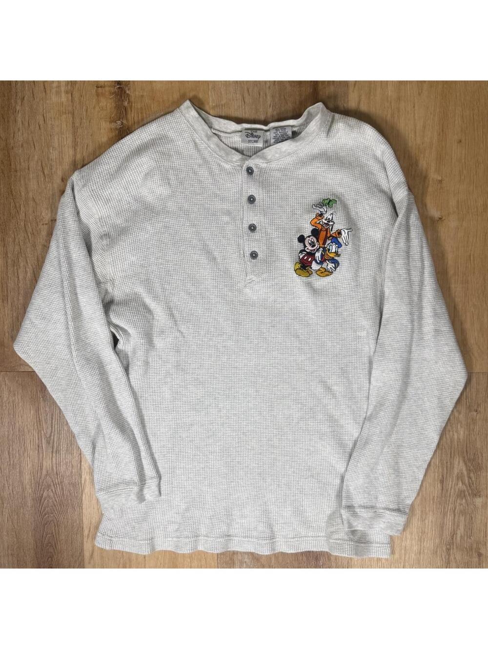 90s Disney Character Waffle Thermal Long Sleeve Size L